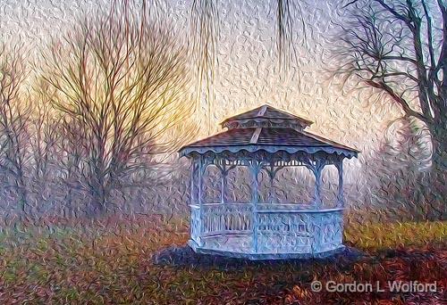 Gazebo At Dawn-Art_22556.jpg - Photographed at Smiths Falls, Ontario, Canada.